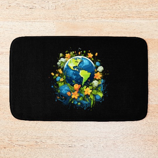 Respect Your Mother Earth Day Save Our Planet Bath Mats