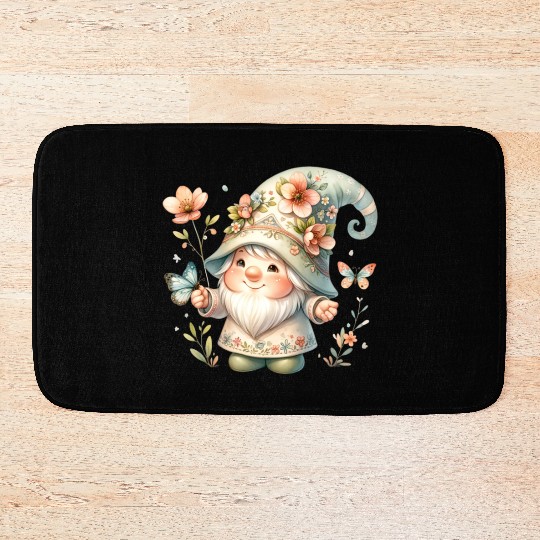 Cute Gnomes Clipart - Adorable Garden Gnome Bath Mats