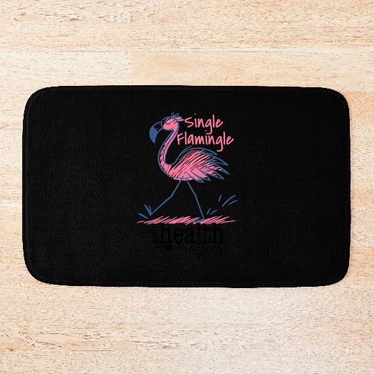 Single Flamingle Mental Health Matters Bath Mats