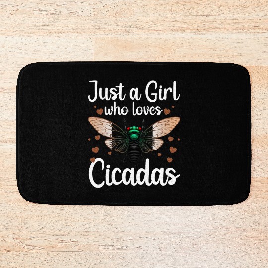 Cicadas Art Insect Lover Cicada Bath Mats