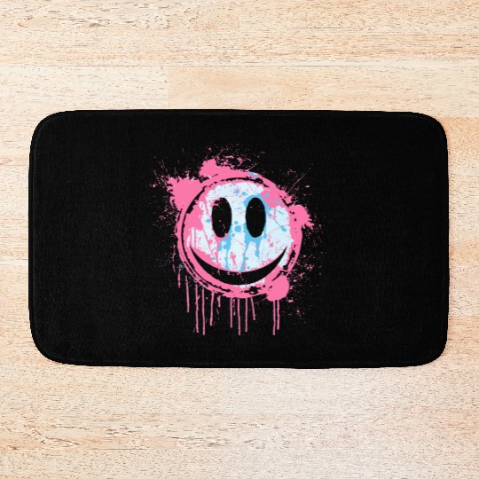 Graffiti Smiley Face - Urban Street Art Bath Mats