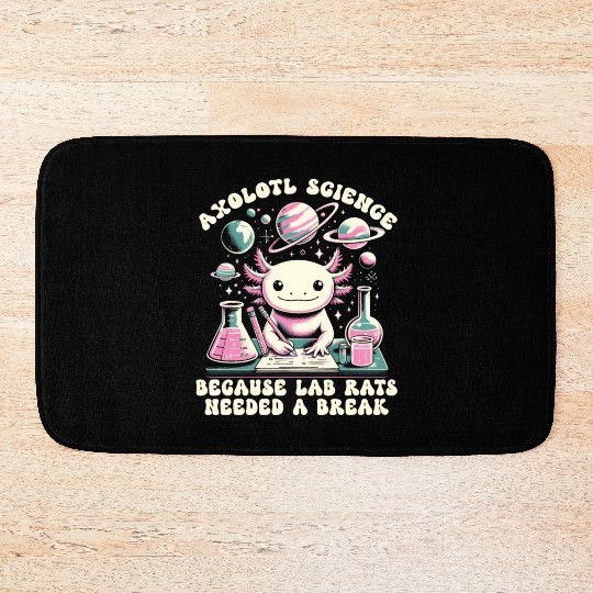 Axolotl Science Teacher Mexican Salamander Bath Mats
