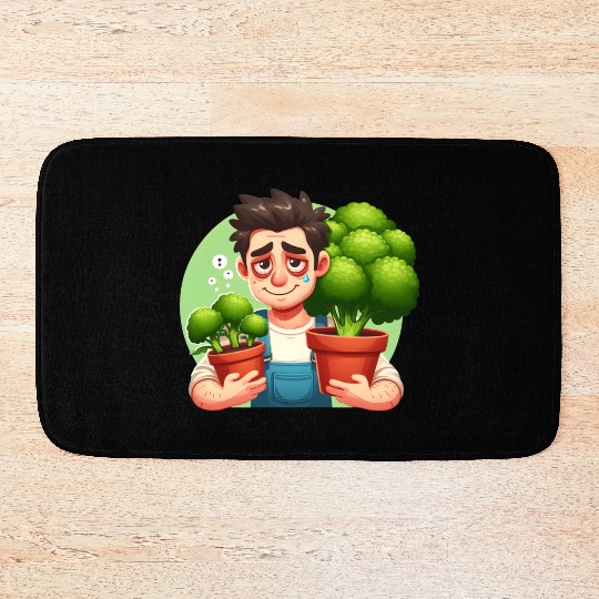 Broccoli Gardener Bath Mats