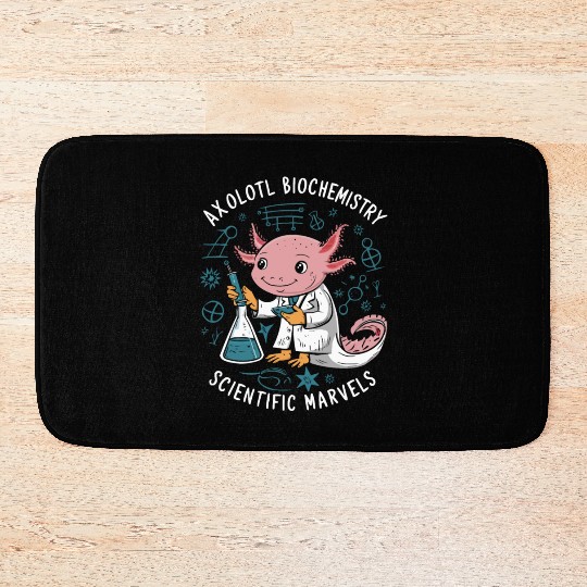 Axolotl Science Teacher Mexican Salamander Bath Mats