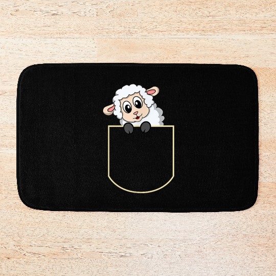 Funny Sheep Pocket Gift Bath Mats