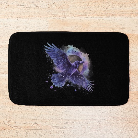 Celestial Raven Clipart Clipart, Crow Bird Witch Bath Mats