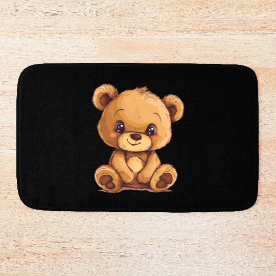 Cute Kawaii Teddy Bear Clipart, Cute Teddy Bear Bath Mats