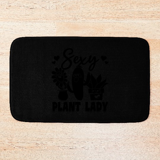 Gardening Sexy Plant Lady Hobby Gardener Plant Lov Bath Mats