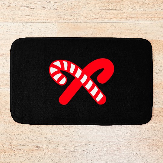 Candy Canes Icon Bath Mats