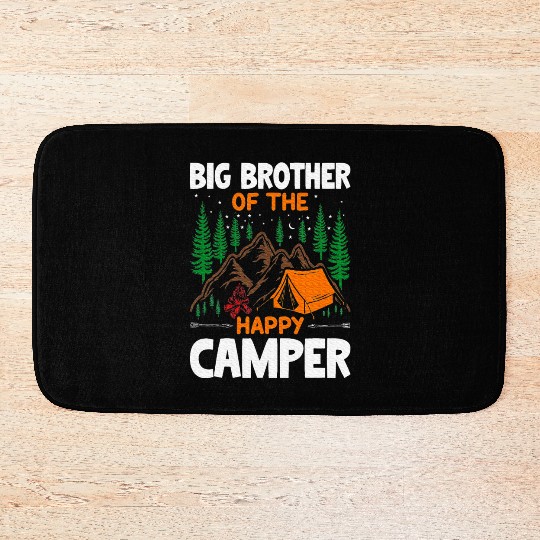 Big Brother of The Happy Camper Hiking Lover Bath Mats