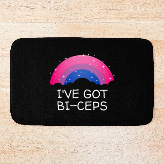 Ive Got Bi Ceps Bisexual LGBTQ Bi Pride LGBT Worko Bath Mats