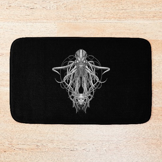 Cthulhu Kraken Black Steampunk s Bath Mats