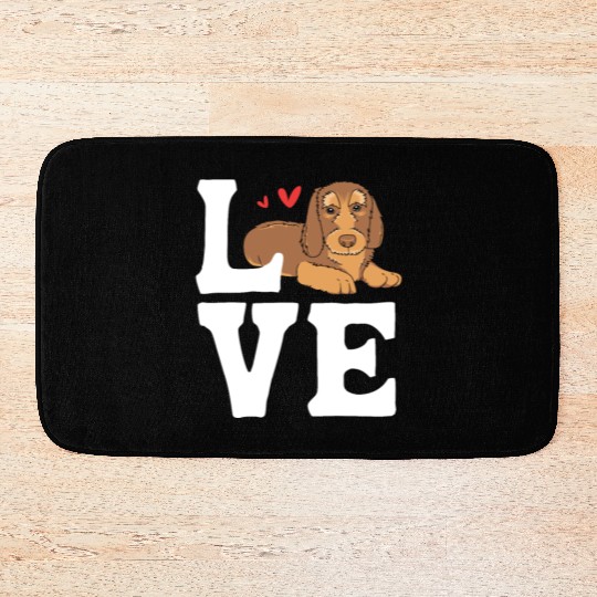Wirehaired Dachshund Owner I Love My Dachshund Bath Mats