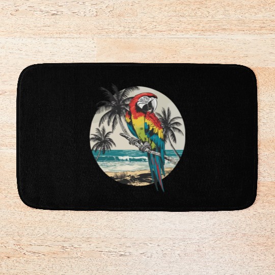 Macaw Parrot for a Bird Lover Animal Lover Bath Mats