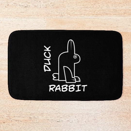 Rabbit Duck Meme Science Math Geek Philosophy Bath Mats