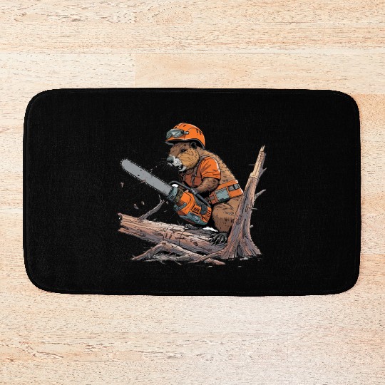 Beaver Lumberjack Chainsaw Bath Mats
