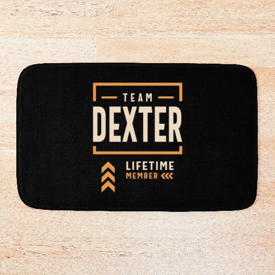 Team Dexter Lifetime Member Funny Name Dexter Bath Mats