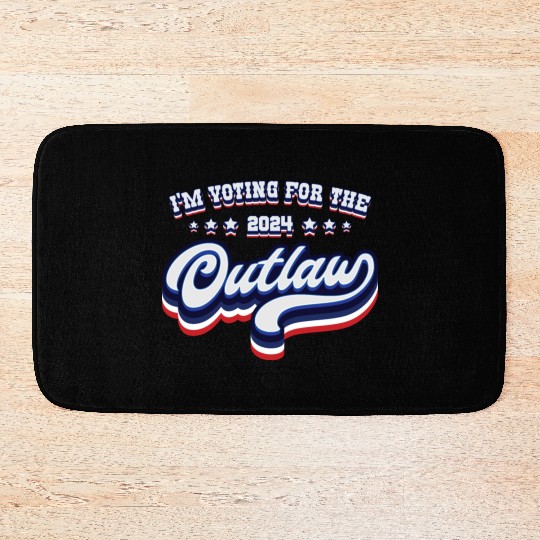I'm Voting For The Outlaw - Elections 2024 Bath Mats