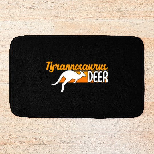 Funny Kangaroo Tyrannosaurus Deer Illustration for Bath Mats