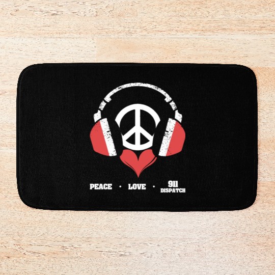 911 Dispatcher Operator Emergency Radio Dispatch Bath Mats