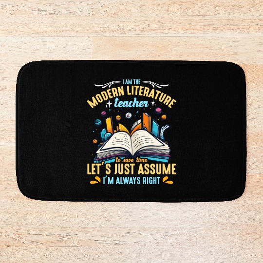Literature Teacher I Am The Modern Educator Reader Bath Mats