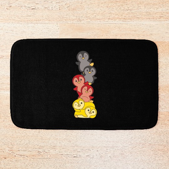 German Flag Penguin German Germany Bath Mats
