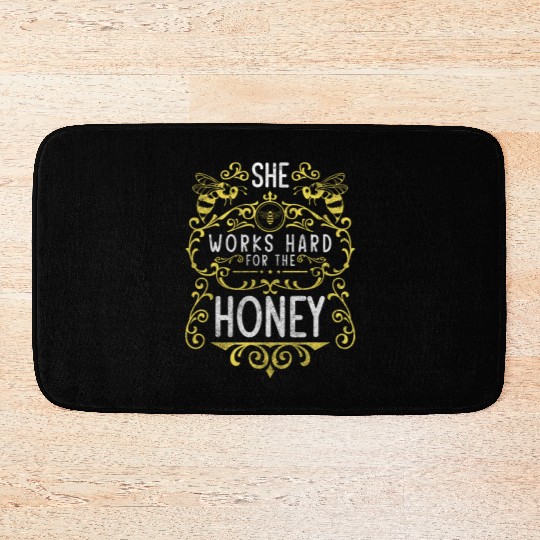 Bee Nature Flower Meadow Beekeeper Bath Mats