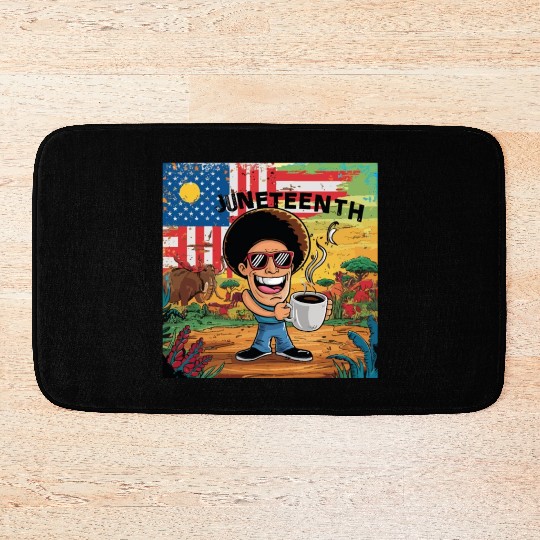 Juneteenth 4Th July Celebrate Fathers Day Coffee Bath Mats