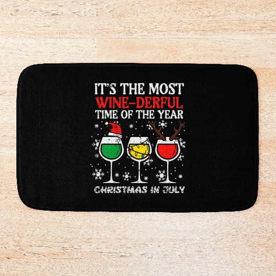Christmas In July Winederful Bath Mats