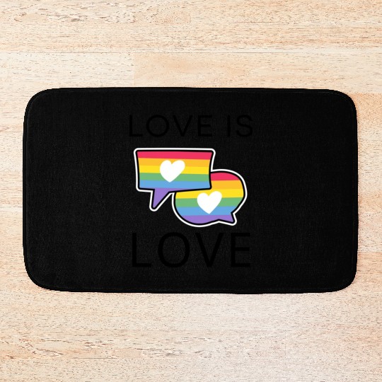 love is love pride month Bath Mats