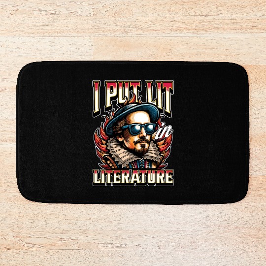 Literature Teacher I Put Lit In Literature Bookish Bath Mats
