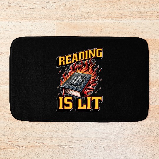 Literature Teacher Reading Is Lit Educator Bookish Bath Mats