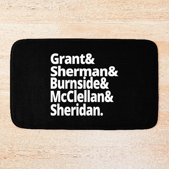 US Civil War History Union Army Generals Grant Bath Mats