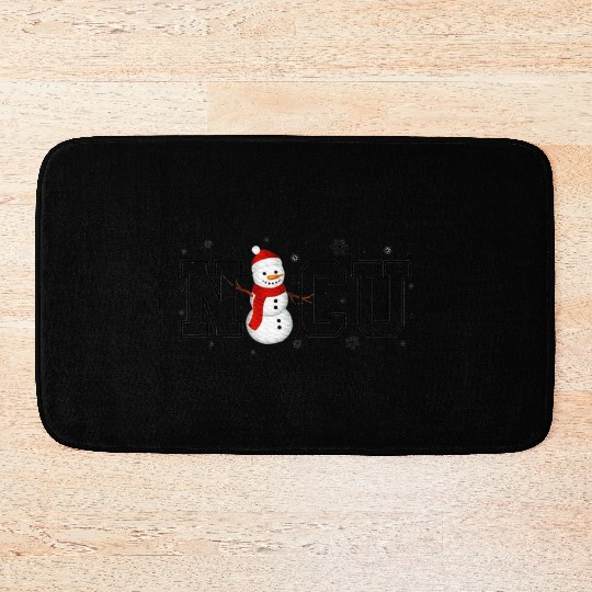 NICU Christmas Snowman Nurse Bath Mats