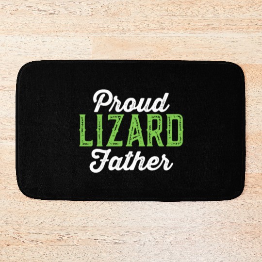 Proud Lizard Father Bath Mats - Funny Pet Reptile