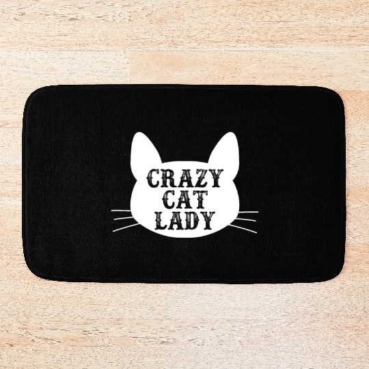 Crazy Cat Lady Bath Mats - Funny Cats Lovers Kitten