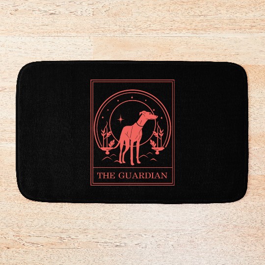Tarot Greyhound Dog Celestial Whippet Tarot Card Bath Mats