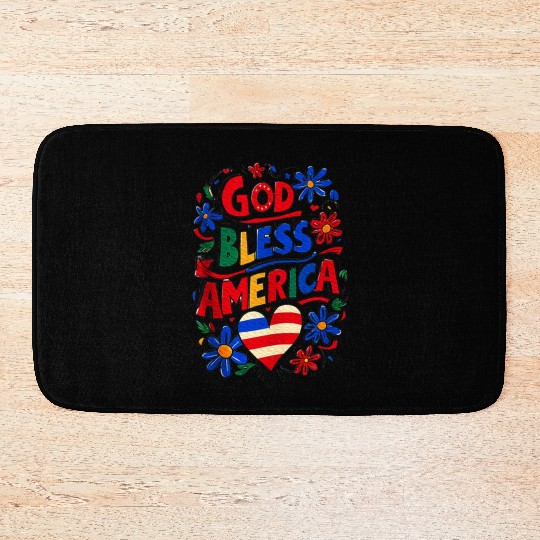 God Bless America Bath Mats