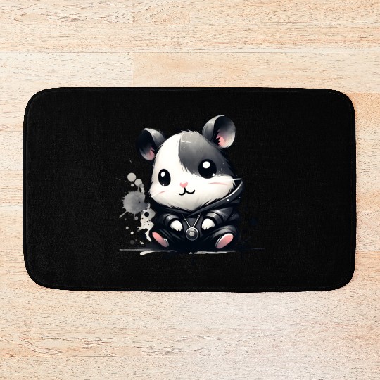 Charcoal Hip Hop Hamster Bath Mats