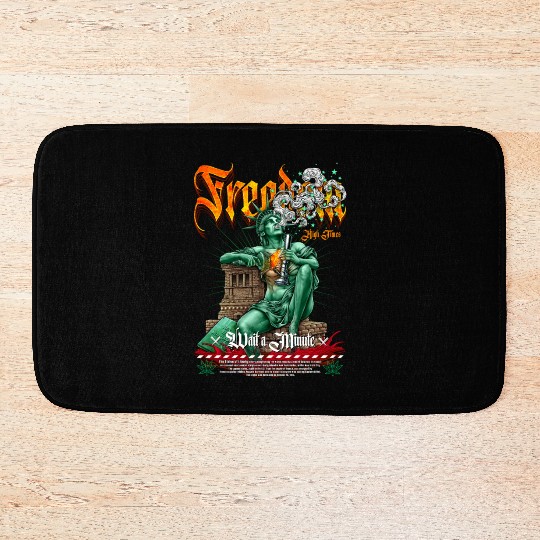 statue of liberty smoking #2 Bath Mats