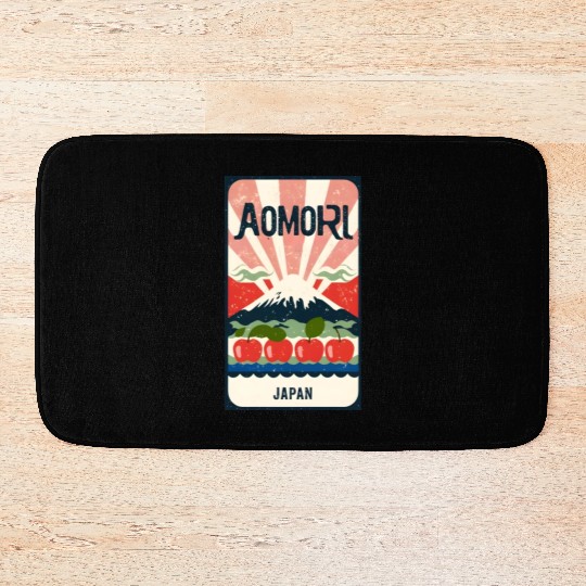 Aomori Harvest: Delicious Apples Bath Mats