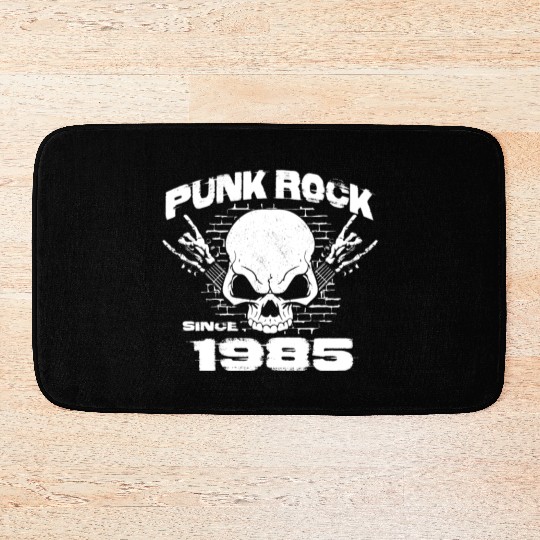 39th Birthday - Punk Rock Since 1985 Skull Rock Bath Mats