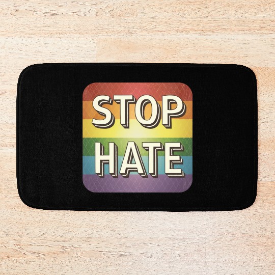 LGBTQ Stop Hate Bath Mats