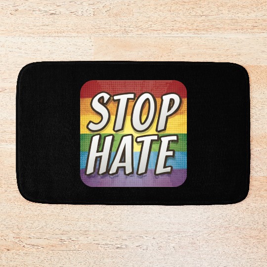 LGBTQ Stop Hate Bath Mats