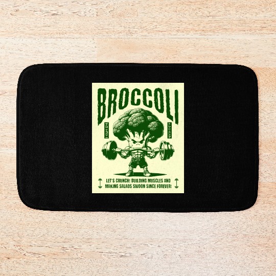 Broccoli fitness. Bath Mats