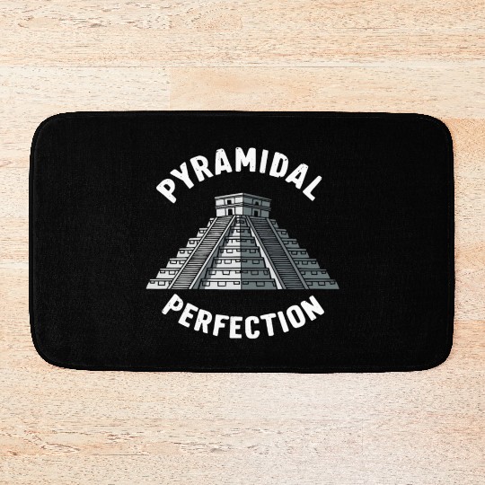 Aztec Pyramid Mayan Indigenous Mexican Aztec Bath Mats