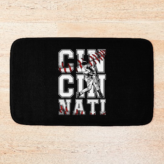 Cincinnati Baseball Lover Met At Game Day Bath Mats