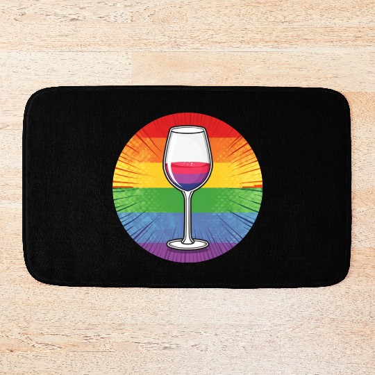 LGBTQ Wine Bath Mats