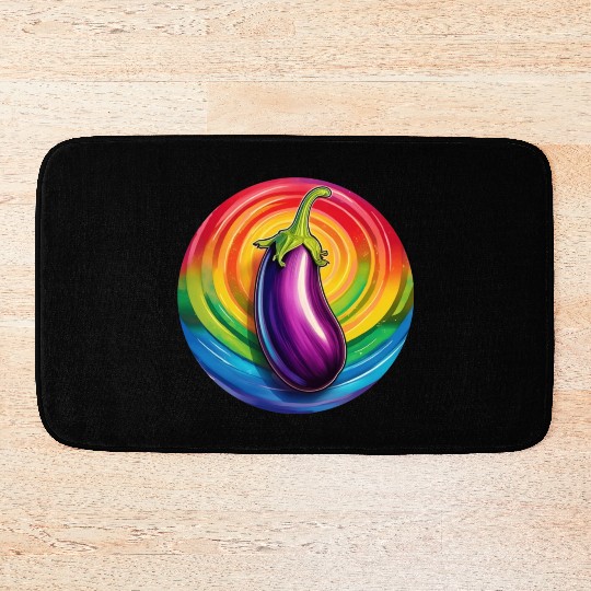LGBTQ Eggplant Bath Mats