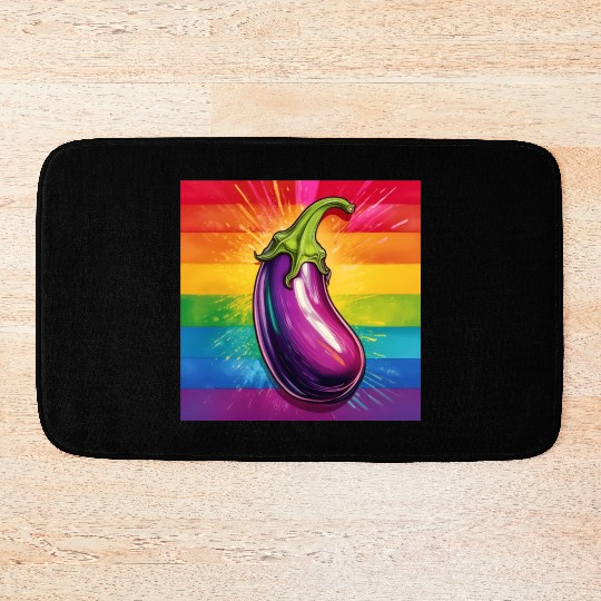 LGBTQ Eggplant Bath Mats